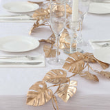 Metallic Gold Leaf Table Garland Plant